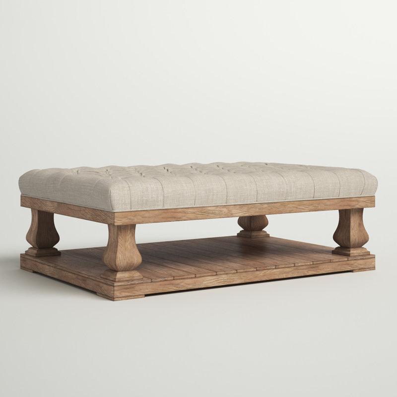 Three Posts Gowans Floor Shelf Coffee Table with Storage Reviews Wayfair